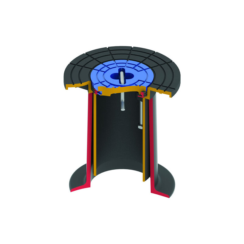 Poklop ventilový KOMPAKTUS, VODA, víko modré, třmen, HECKL