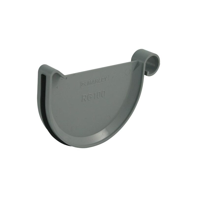 Čelo okapového žlabu RG 150 mm, šedá, plast, Marley 070766