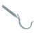 Kovový hák žlabu okapu RG 100 mm, šedá, překroucený, poplastovaný, Marley 397138