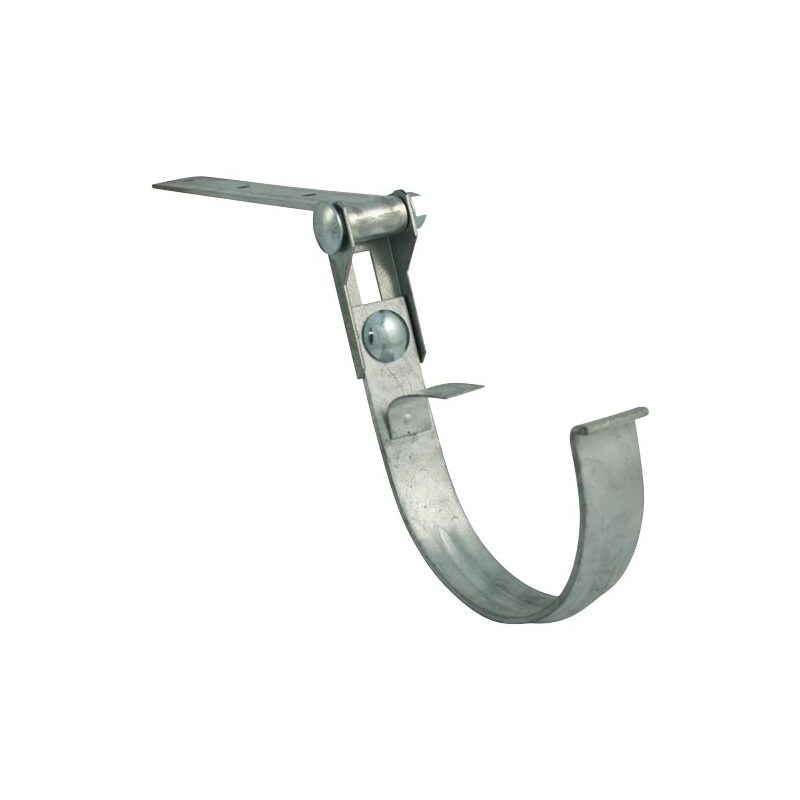 Kovový hák žlabu RG 125 mm, šedá, s kloubem, poplastovaný, Marley 071411