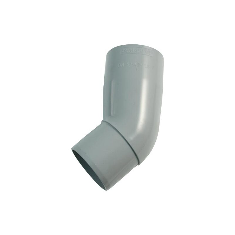 Koleno svodu okapu 45° DN 125 mm, šedá, plast, Marley 073347