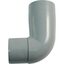 Koleno svodu okapu 90° DN 53 mm, šedá, plast, Marley 080710