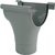 Kotlík okapu 125/75 mm, šedá, plast, Marley 070858