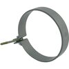 Objímka svodu okapu DN 125 mm, šedá, se šroubem, (1ks), Marley 074245