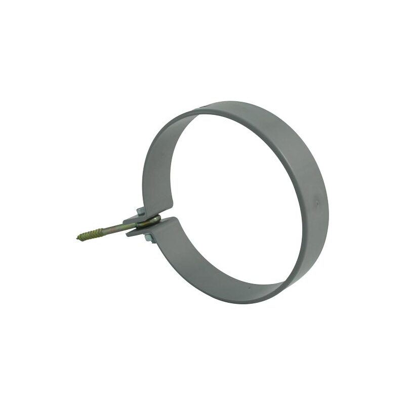 Objímka svodu okapu DN 125 mm, šedá, se šroubem, (1ks), Marley 074245