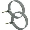 Objímka svodu okapu DN 105 mm, šedá, se šroubem, (pár=2ks), Marley 074238