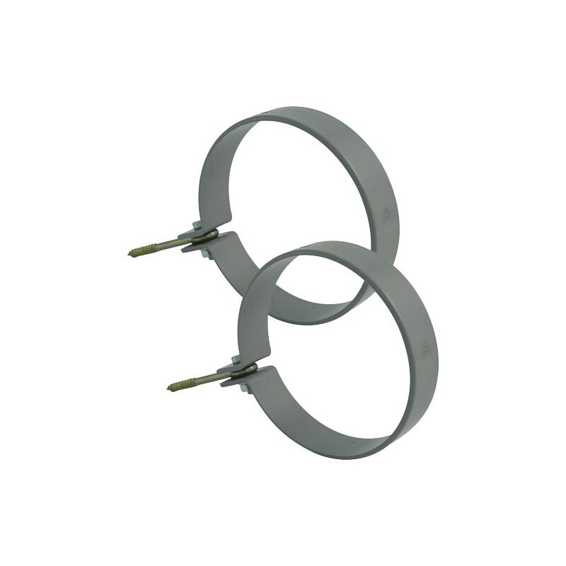 Objímka svodu okapu DN 53 mm, šedá, se šroubem, (pár=2ks), Marley 080819