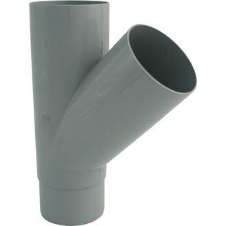 Odbočka svodu okapu 45° DN 105 mm, šedá, plast, Marley 073637