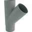 Odbočka svodu okapu 45° DN 105 mm, šedá, plast, Marley 073637