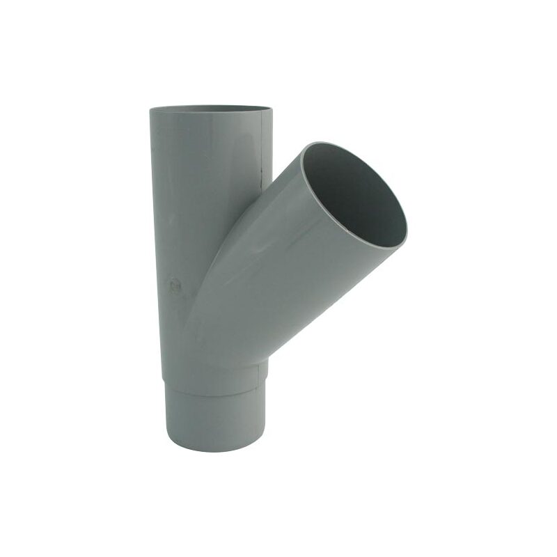 Odbočka svodu okapu 45° DN 105/75 mm, šedá, plast, Marley 073613