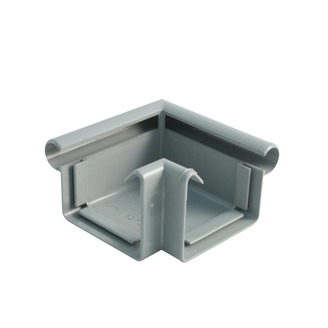 Vnější roh žlabu okapu RG 70 mm, šedá, plast, Marley 080154