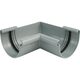 Vnitřní roh žlabu okapu RG 150 mm, šedá, plast, Marley 070995