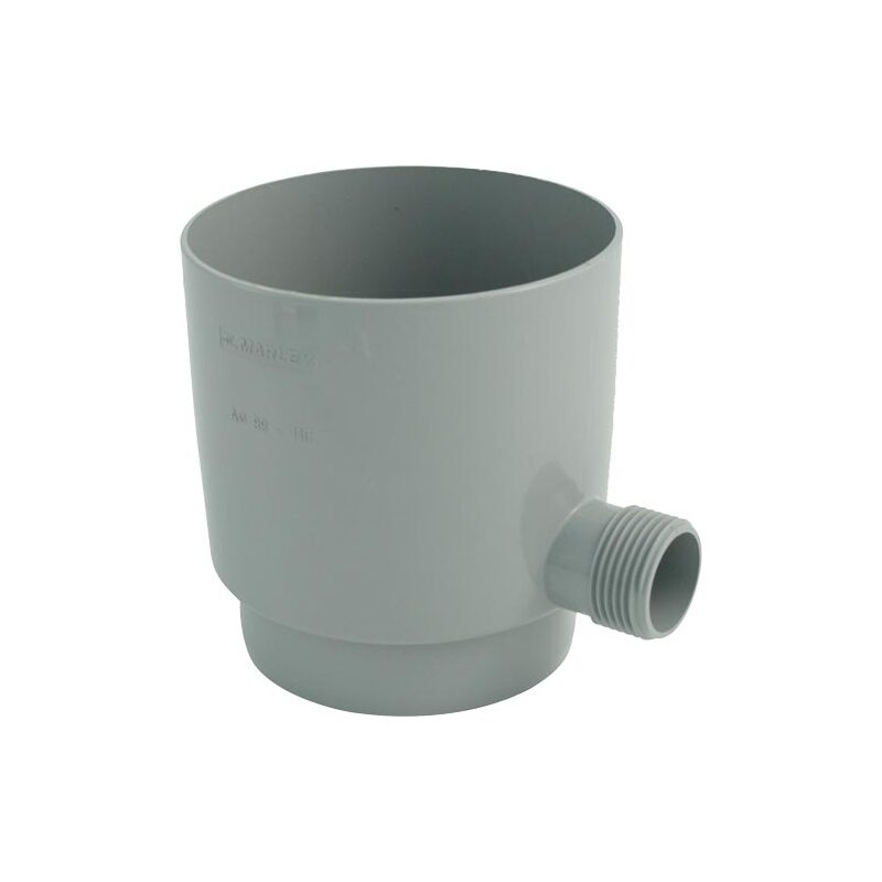 Sběrač dešťové vody okapu DN 53 mm, s vnějším závitem 1, šedá, plast, Marley 074504