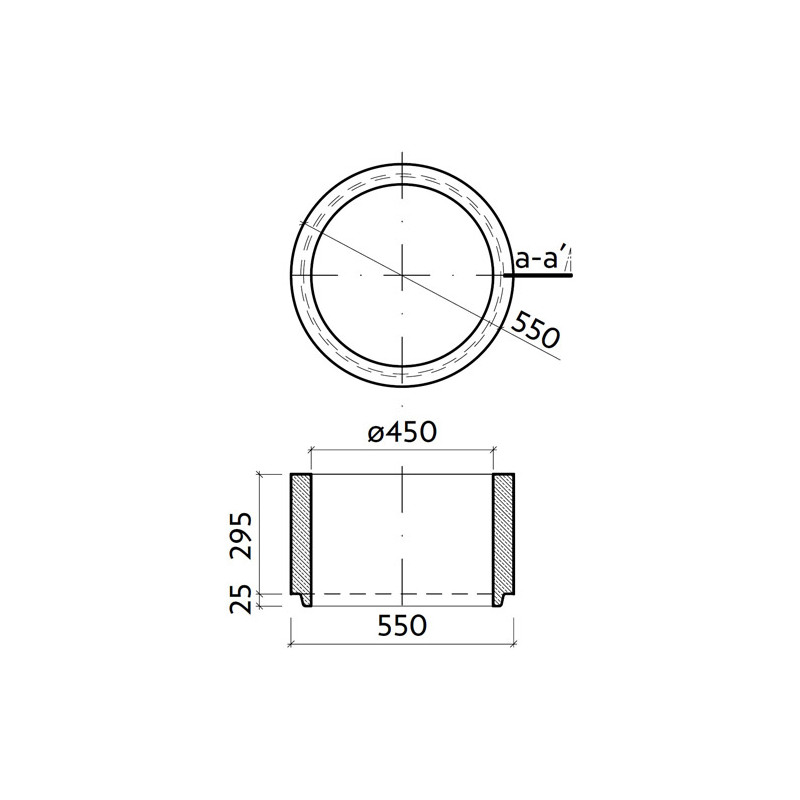 Skruž horní TBV-Q 5b 450/295