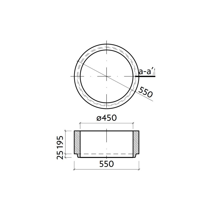 Skruž horní TBV-Q 5c 450/195