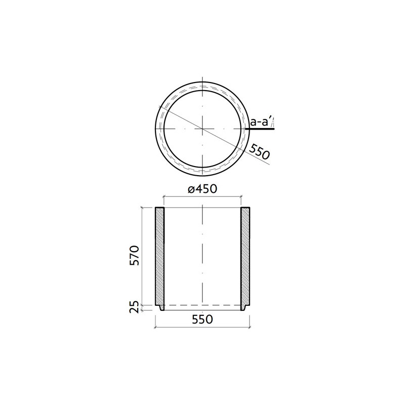 Skruž horní TBV-Q 5d 450/570
