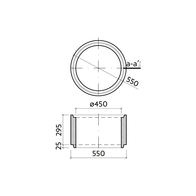Skruž středová TBV-Q 6a 450/295