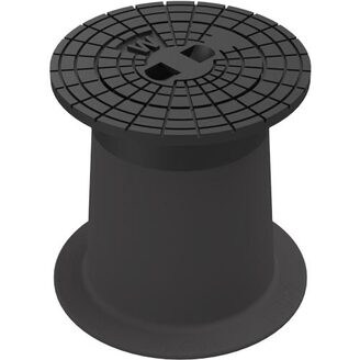 Poklop šoupátkový KOMPAKTUS, W, víko černé, můstek, HECKL