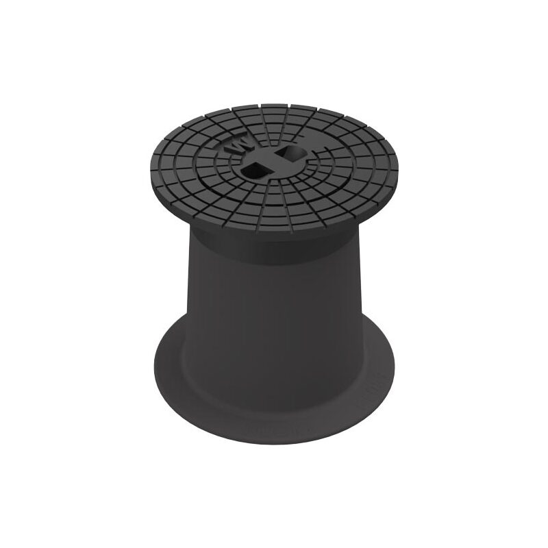 Poklop šoupátkový KOMPAKTUS, W, víko černé, můstek, HECKL