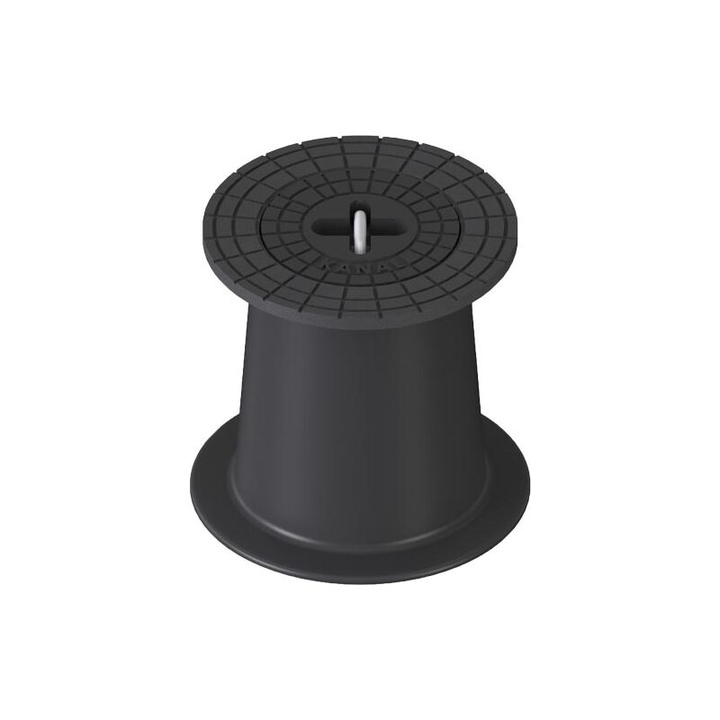 Poklop šoupátkový KOMPAKTUS, KANAL, víko černé, třmen, HECKL