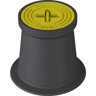 Poklop šoupátkový RENKO, PLYN, víko žluté, třmen, HECKL