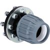 Plastová svěrná přechodka PP-S d 110 mm s přírubou DN 100