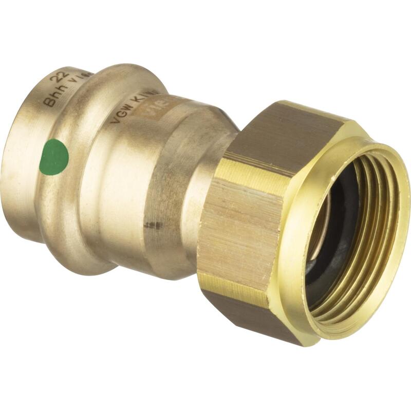 Lisovací šroubení CU 5240G d 35 x 6/4, vnitřní závit, Sanpress Viega 265731