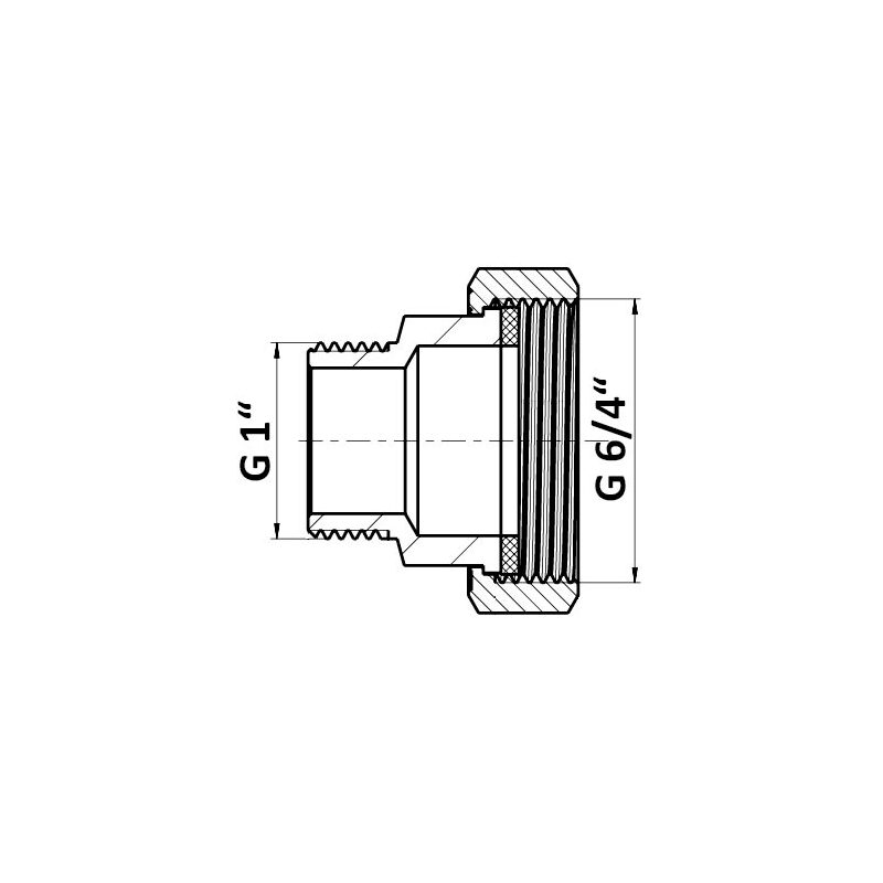 Šroubení k čerpadlu MF 1x 6/4, mosazné