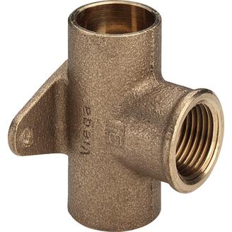 Pájecí T-kus nástěnný CU 4490G d 15 x 1/2, vnitřní závit, Viega 118310, model 94490G