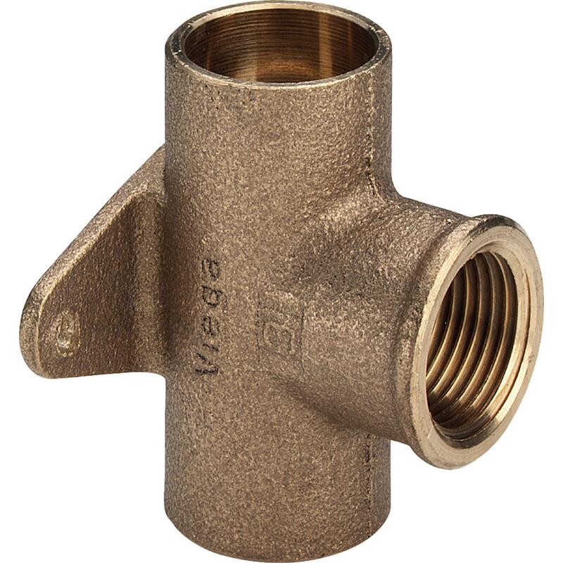 Pájecí T-kus nástěnný CU 4490G d 18 x 1/2, vnitřní závit, Viega 138127, model 94490G