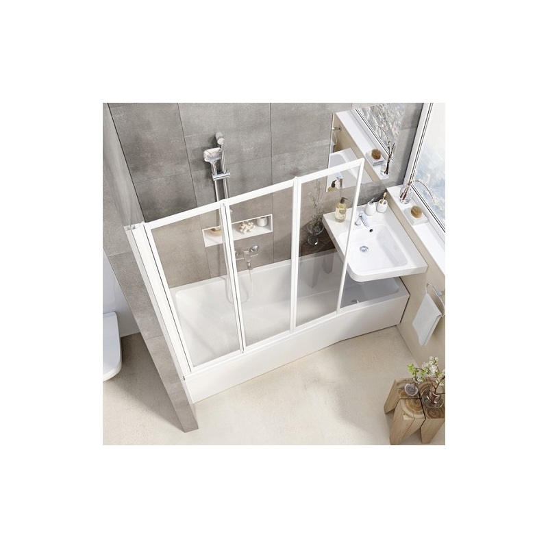 Asymetrická vana BE HAPPY II 160x75 cm, levá, bílá, Ravak C961000000