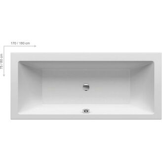 Obdélníková vana FORMY 01 180x80 cm, bílá, Ravak C881000000