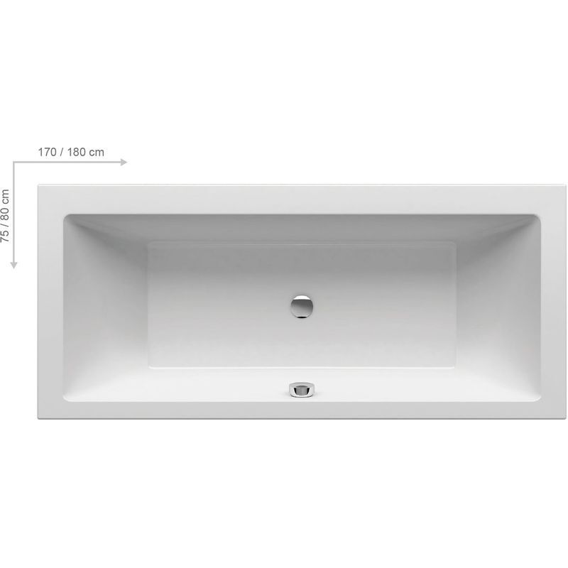 Obdélníková vana FORMY 01 170x75 cm, bílá, Ravak C691000000