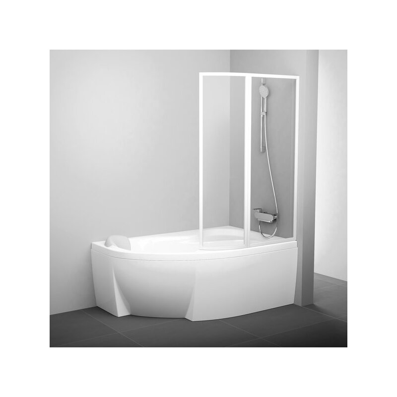 Ravak vanová zástěna Supernova ROSA VSK2 - 170 L, bílá+transparent