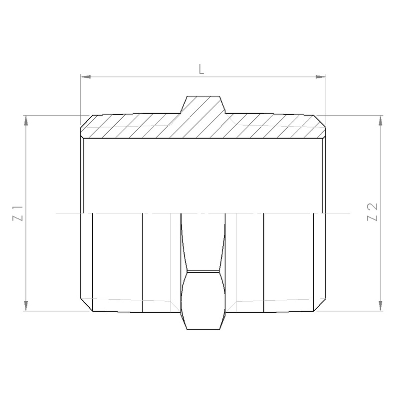 Mosazná vsuvka MM R 2, HECKL