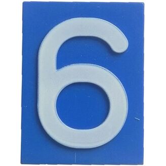Znak 6 modrý HECKL