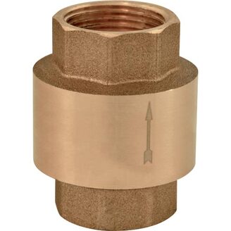 Zpětná mosazná klapka G 1/2 FF, plastový disk