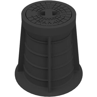 Poklop šoupátkový PLASTUS, KANAL, víko černé, můstek, HECKL