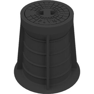 Poklop šoupátkový PLASTUS, PLYN, víko černé, můstek, HECKL