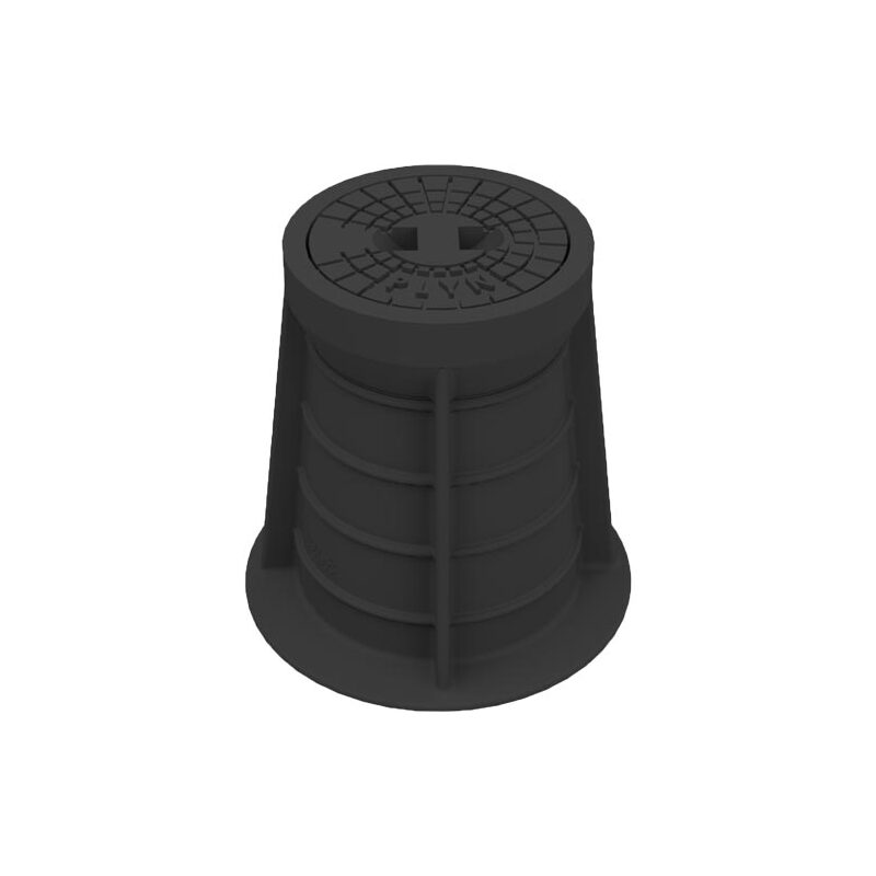 Poklop šoupátkový PLASTUS, PLYN, víko černé, můstek, HECKL