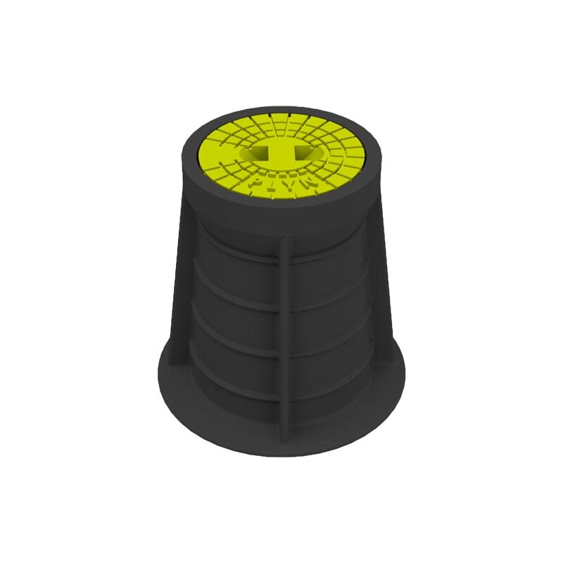 Poklop šoupátkový PLASTUS, PLYN, víko žluté, můstek, HECKL