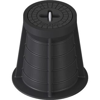 Poklop šoupátkový PLASTUS, VODA, víko černé, bitumen, třmen, HECKL