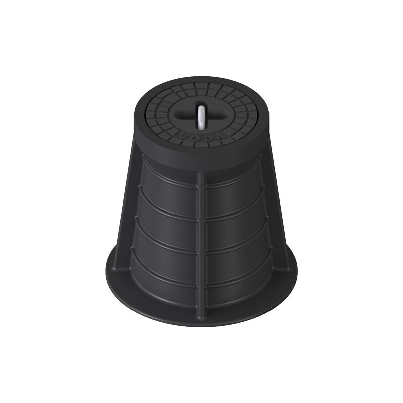 Poklop šoupátkový PLASTUS, VODA, víko černé, bitumen, třmen, HECKL