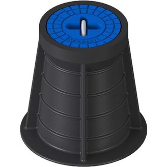 Poklop šoupátkový PLASTUS, VODA, víko modré, třmen, HECKL