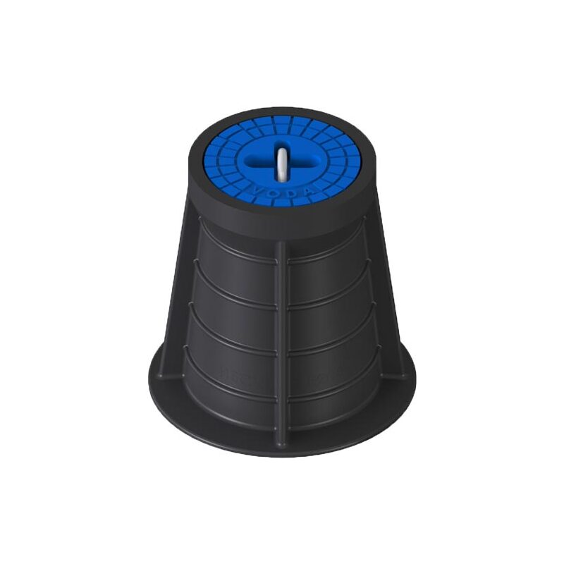 Poklop šoupátkový PLASTUS, VODA, víko modré, třmen, HECKL