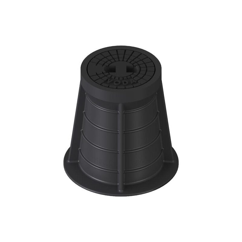 Poklop šoupátkový PLASTUS, VODA, víko černé, můstek, HECKL