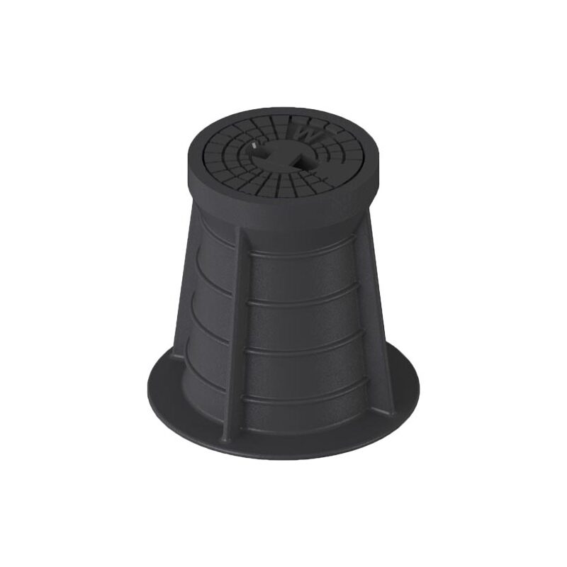 Poklop šoupátkový PLASTUS, VODA, víko černé, bitumen, můstek, HECKL