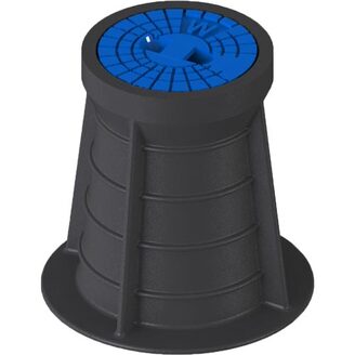 Poklop šoupátkový PLASTUS, W, víko modré, můstek, HECKL