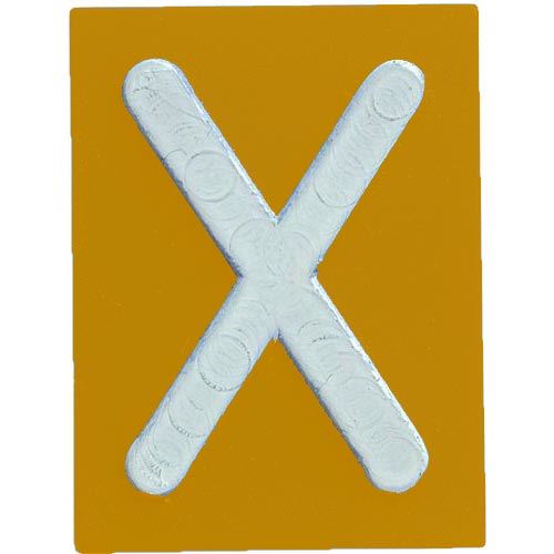 Znak X žlutý HECKL