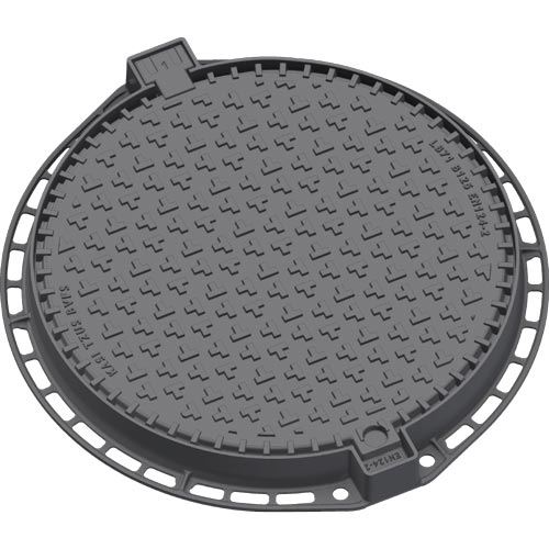 Šachtový poklop KASI Europa 7 A15 bez odvětrání, litinový rám, DN 600, KAL71